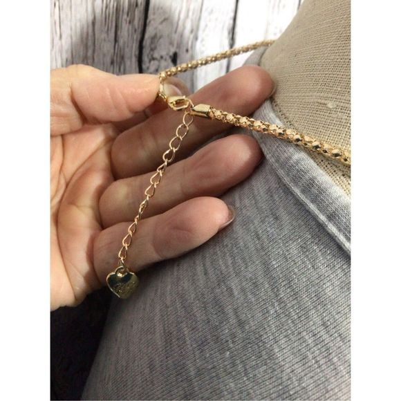 NWT Betsey Johnson Pink & Gold Rhinestone Shoe Pendant Adjustable Chain - Picture 5 of 15